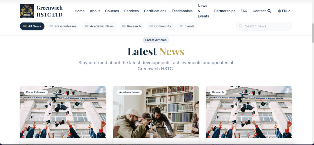 Greenwich HSTC LTD - Educational Platform - Thumbnail 3